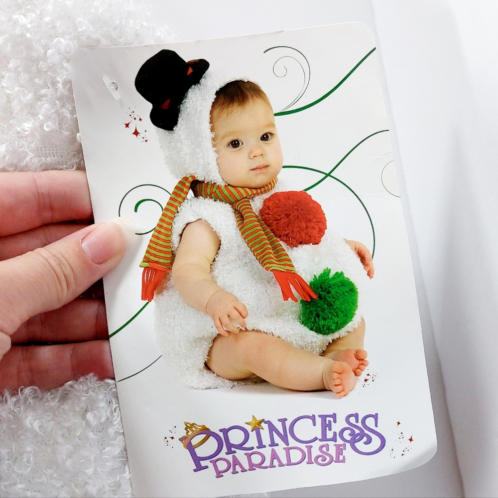 Snowman Costume size 6-12m Christmas Halloween Frosty Olaf Princess Paradise - Picture 4 of 5